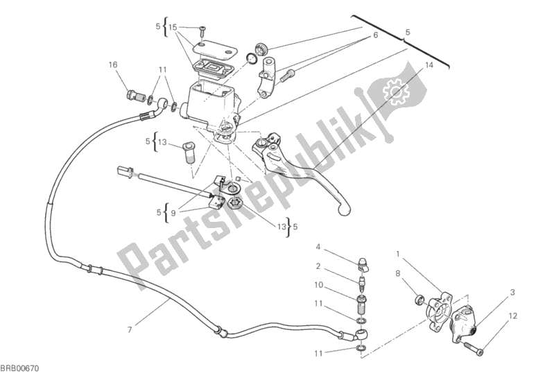 All parts for the Clutch Control of the Ducati Scrambler Desert Sled Thailand USA 803 2020